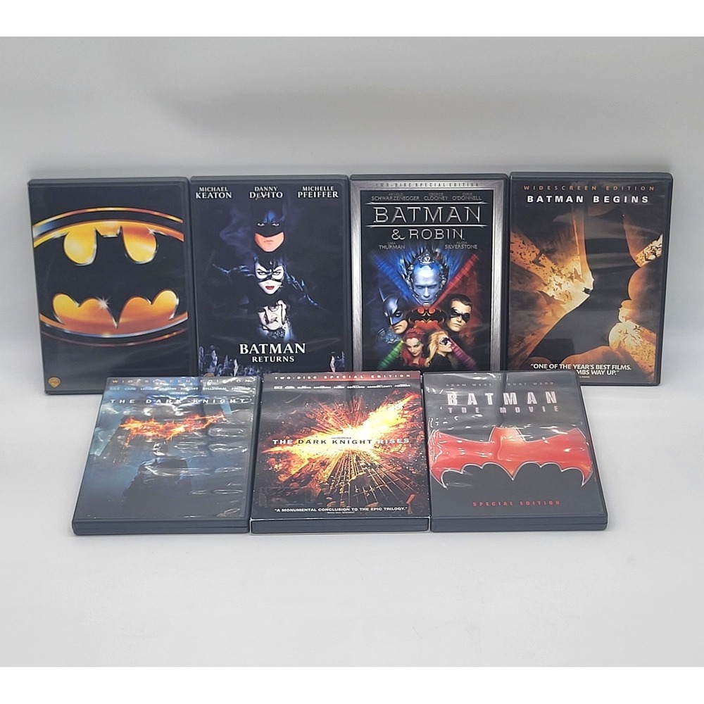 Batman DVD Lot Dark Knight Trilogy Batman Returns Batman 1989 7 Movies - Picture 1 of 10